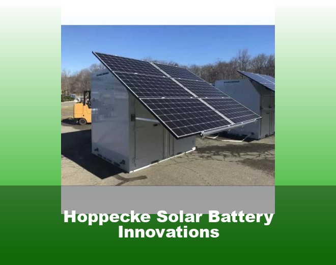 Hoppecke Solar Battery Innovations